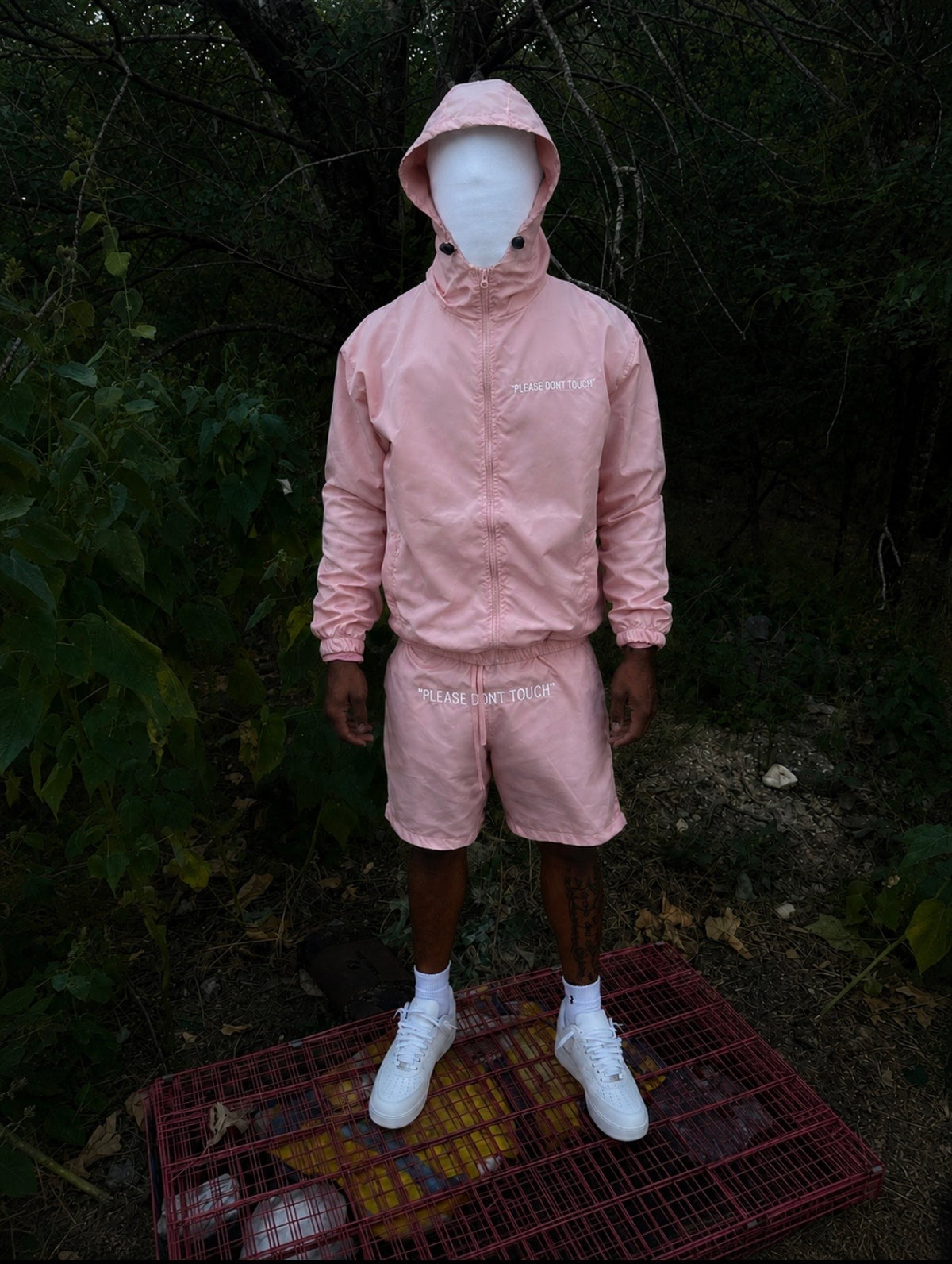 “White on Pink” Windbreaker Set