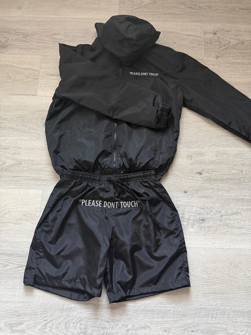 “White on Black” Windbreaker Set