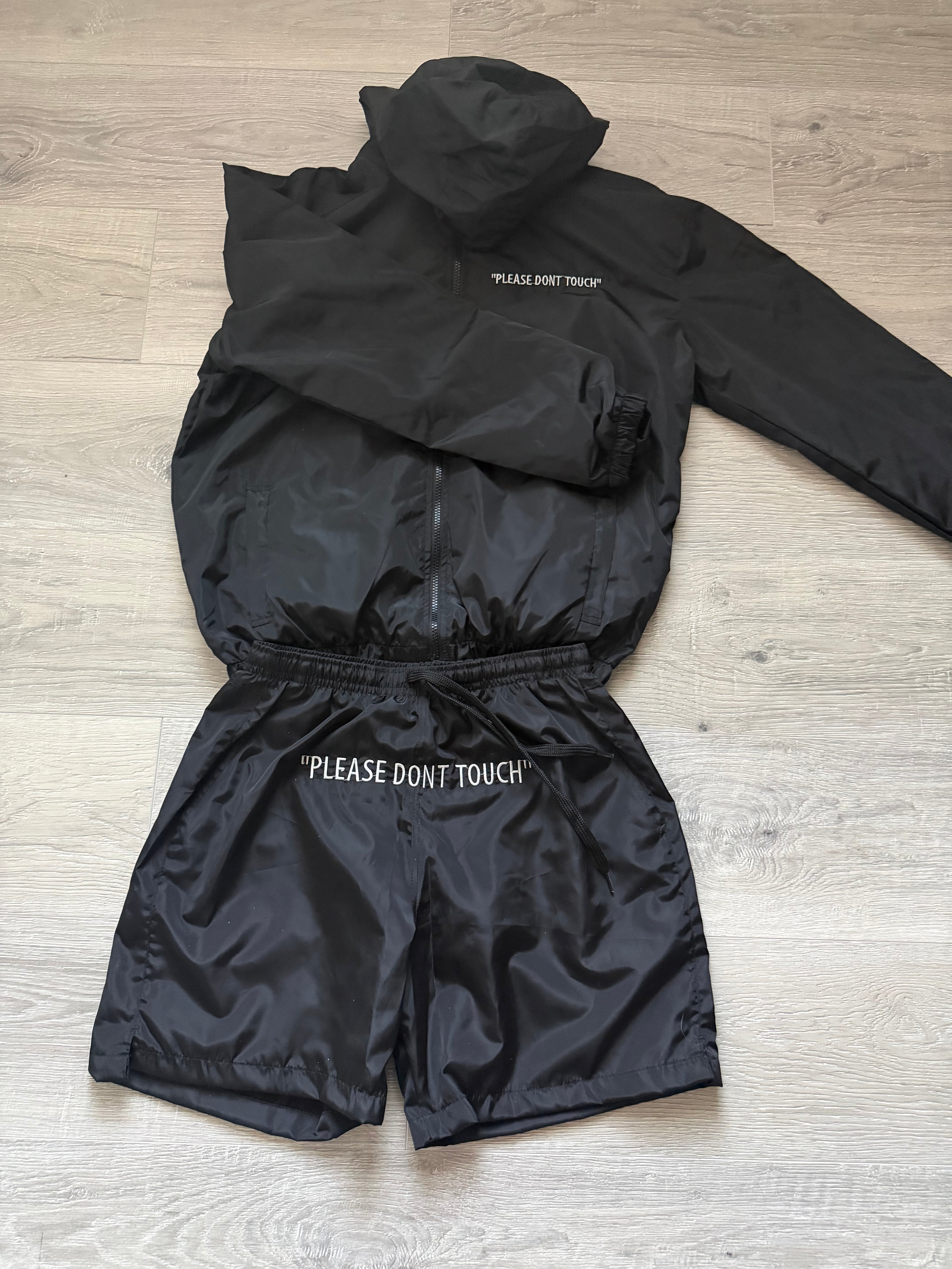 “White on Black” Windbreaker Set
