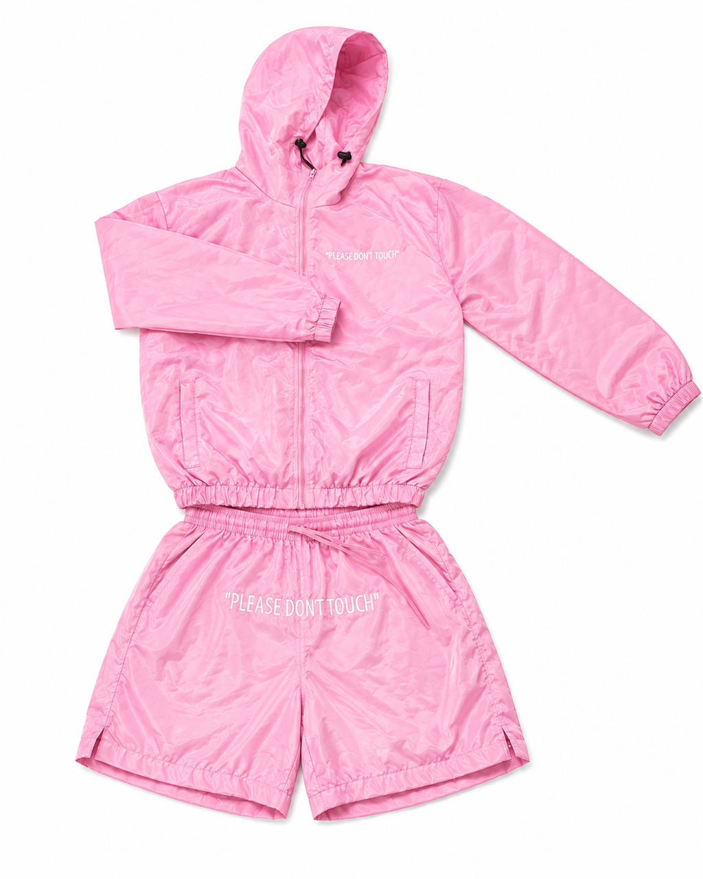 “White on Pink” Windbreaker Set