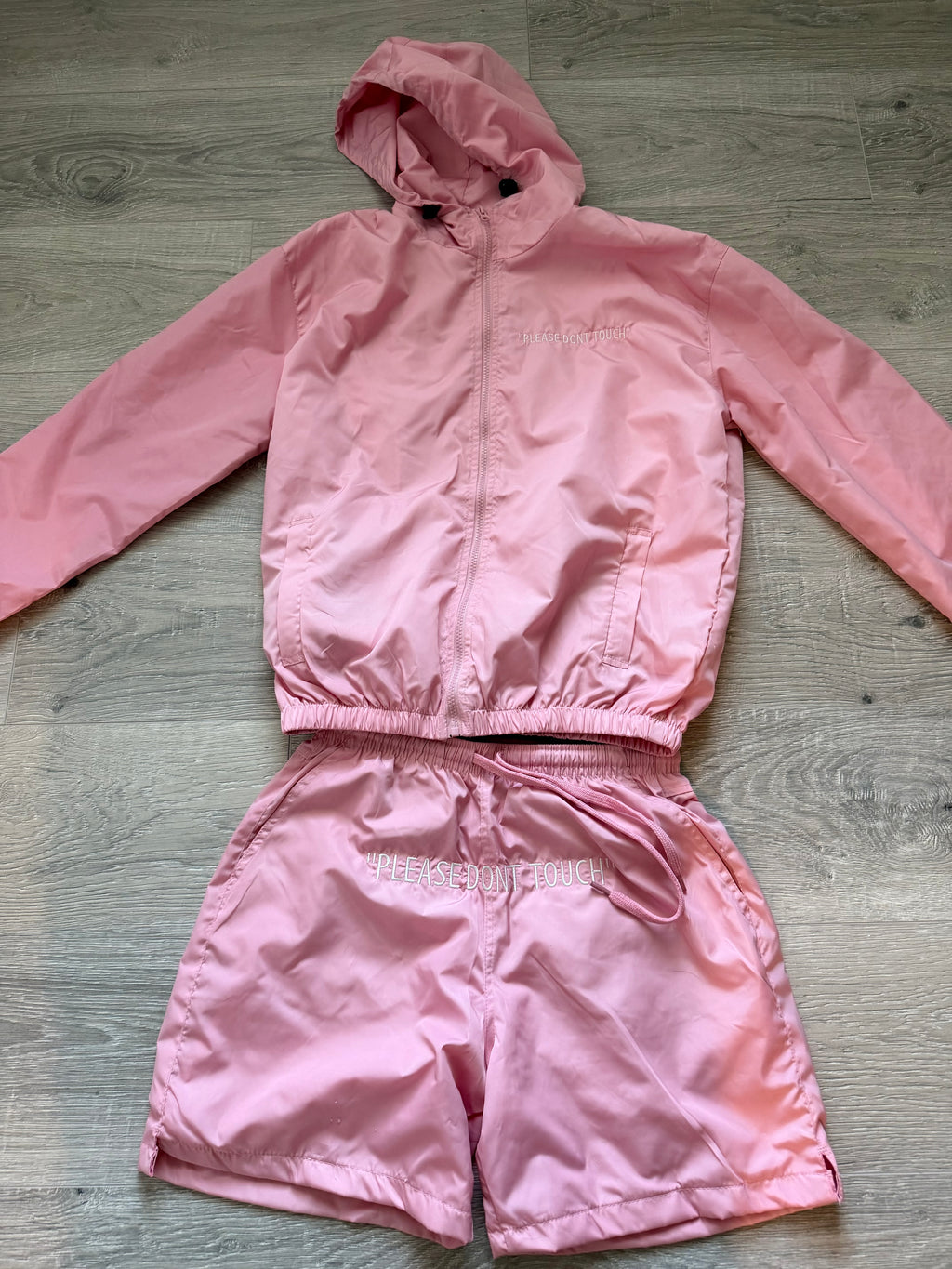 “White on Pink” Windbreaker Set