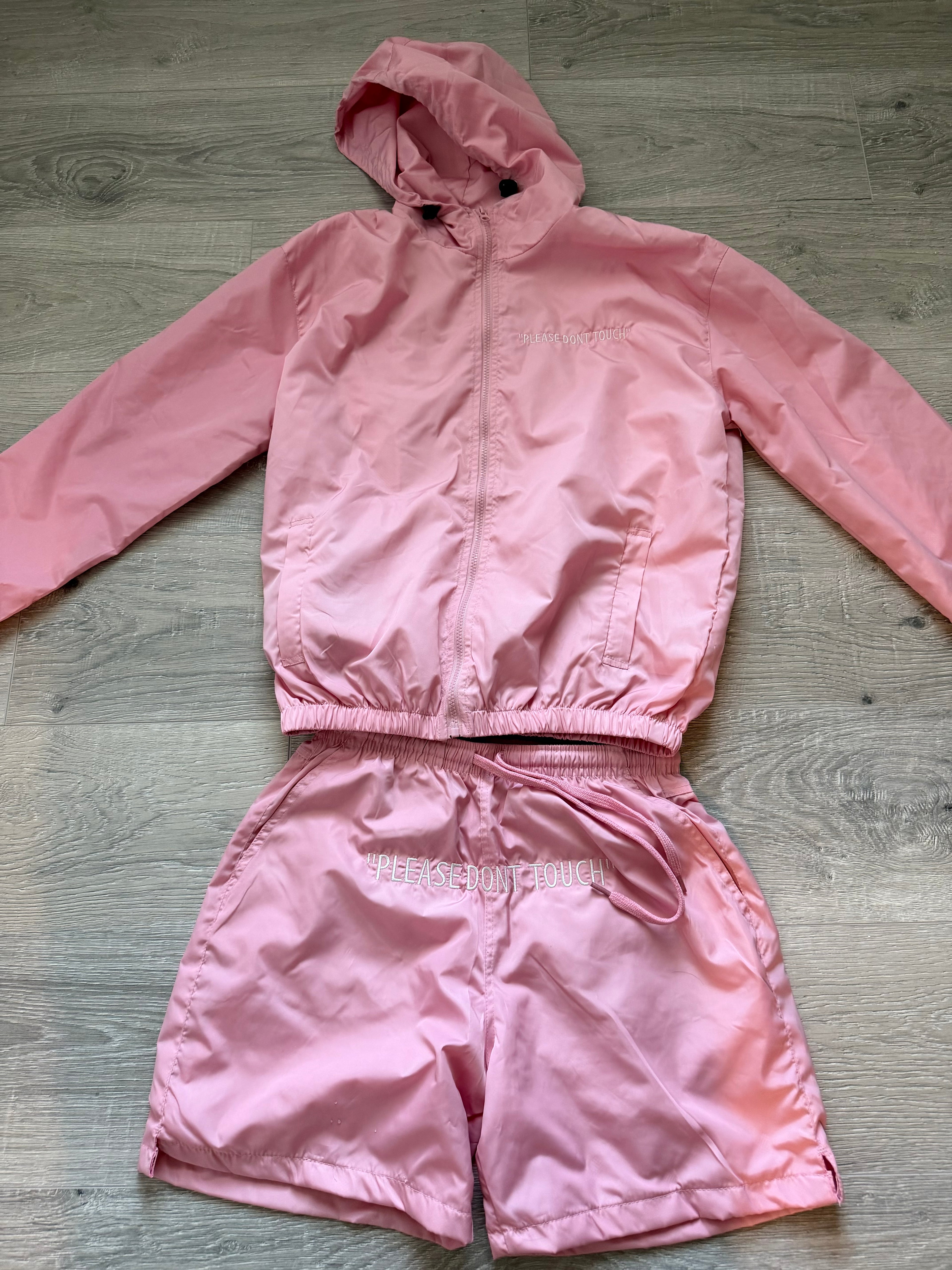 “White on Pink” Windbreaker Set