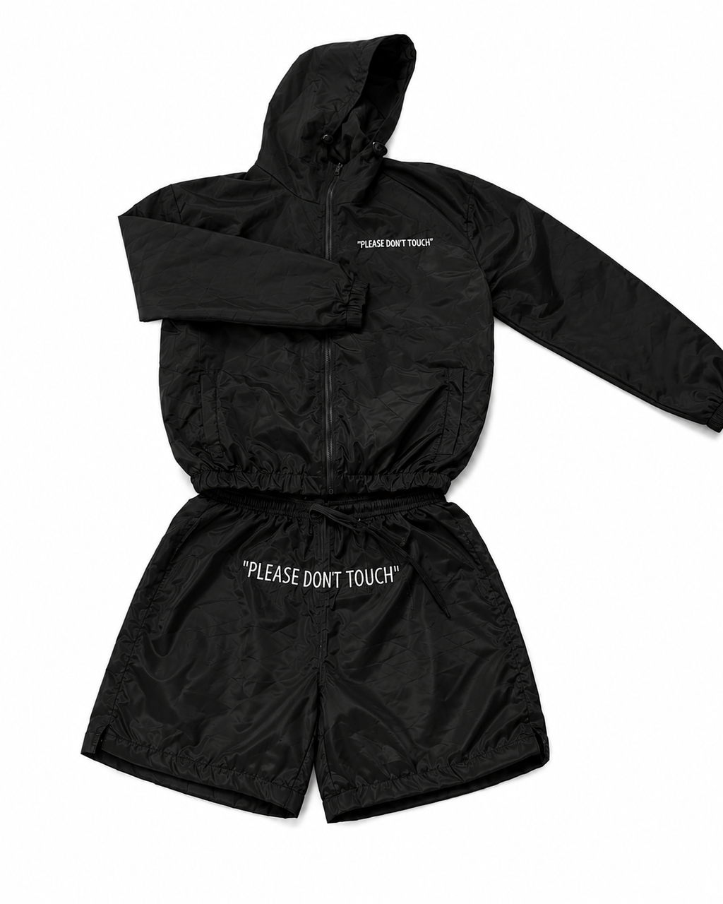 “White on Black” Windbreaker Set
