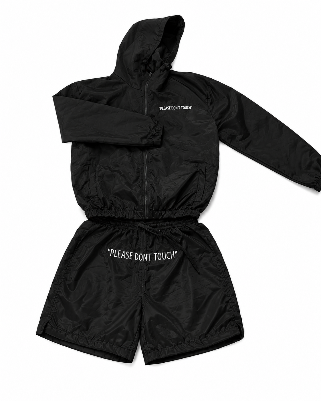 “White on Black” Windbreaker Set
