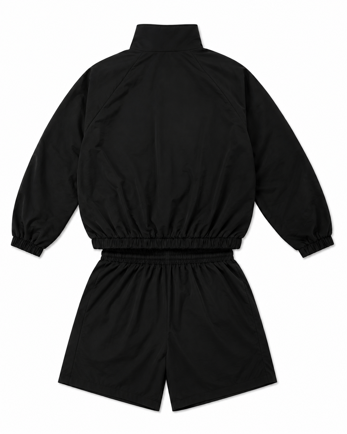 “White on Black” Woven Collar Zip Set